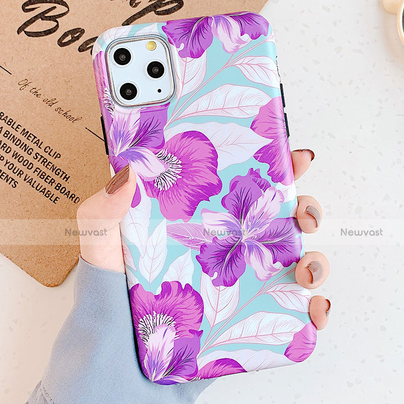 Silicone Candy Rubber Gel Flowers Soft Case Cover S04 for Apple iPhone 11 Pro