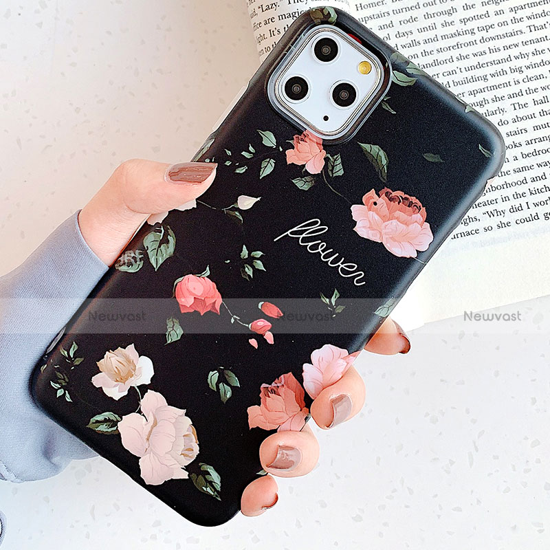 Silicone Candy Rubber Gel Flowers Soft Case Cover S04 for Apple iPhone 11 Pro