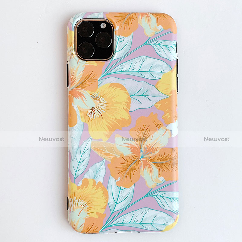 Silicone Candy Rubber Gel Flowers Soft Case Cover S04 for Apple iPhone 11 Pro