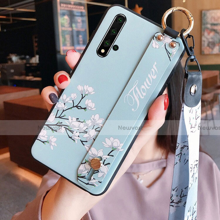 Silicone Candy Rubber Gel Flowers Soft Case Cover S04 for Huawei Honor 20S