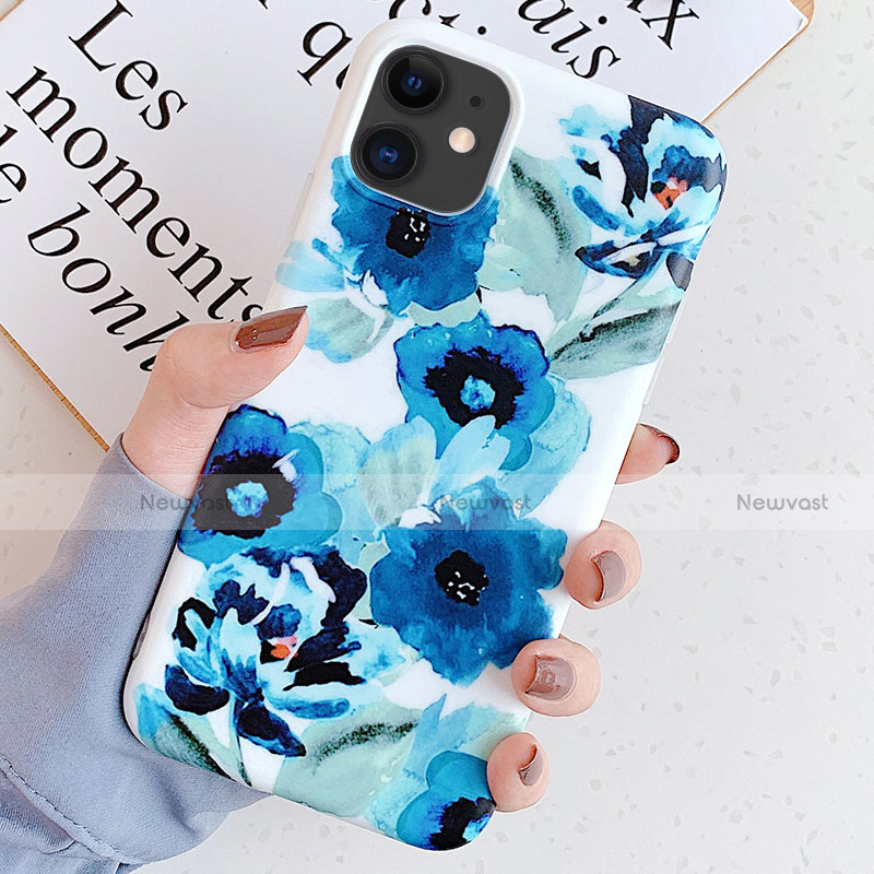 Silicone Candy Rubber Gel Flowers Soft Case Cover S05 for Apple iPhone 11