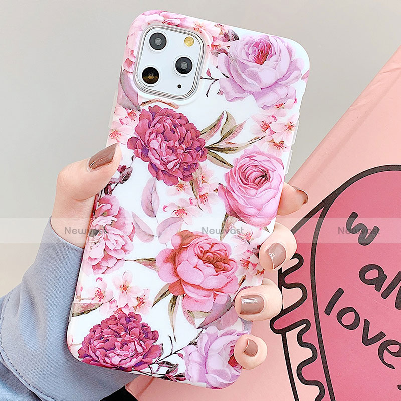 Silicone Candy Rubber Gel Flowers Soft Case Cover S05 for Apple iPhone 11 Pro