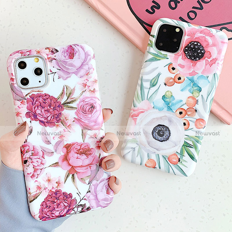 Silicone Candy Rubber Gel Flowers Soft Case Cover S05 for Apple iPhone 11 Pro