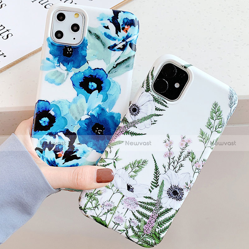 Silicone Candy Rubber Gel Flowers Soft Case Cover S05 for Apple iPhone 11 Pro