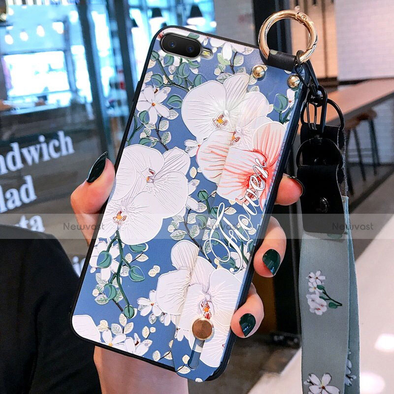 Silicone Candy Rubber Gel Flowers Soft Case Cover S05 for Oppo K1