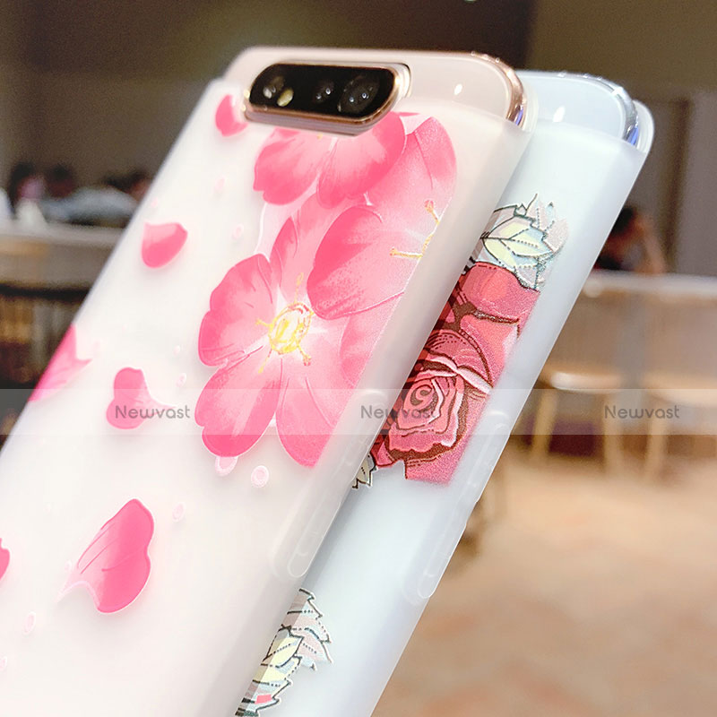 Silicone Candy Rubber Gel Flowers Soft Case Cover S05 for Samsung Galaxy A90 4G