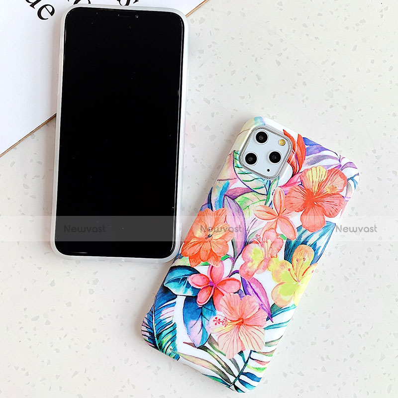 Silicone Candy Rubber Gel Flowers Soft Case Cover S06 for Apple iPhone 11 Pro