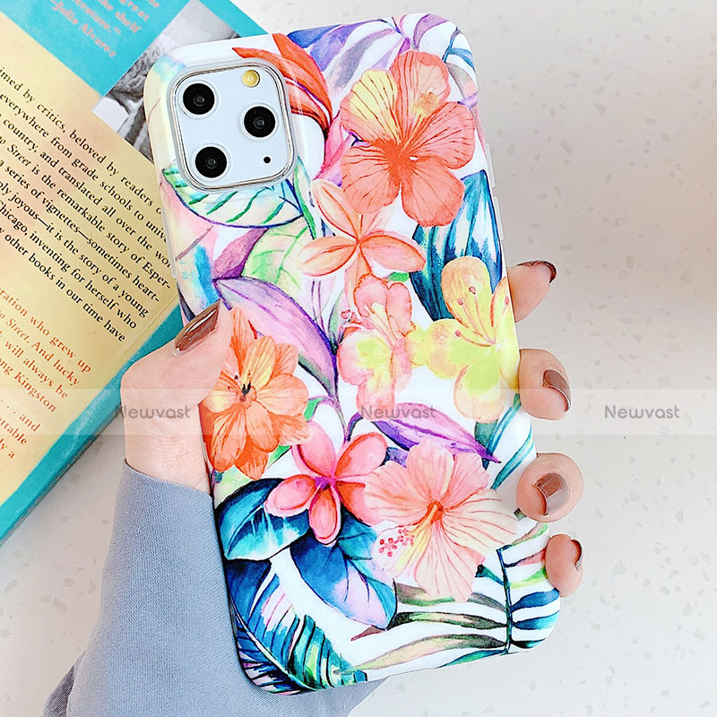 Silicone Candy Rubber Gel Flowers Soft Case Cover S06 for Apple iPhone 11 Pro