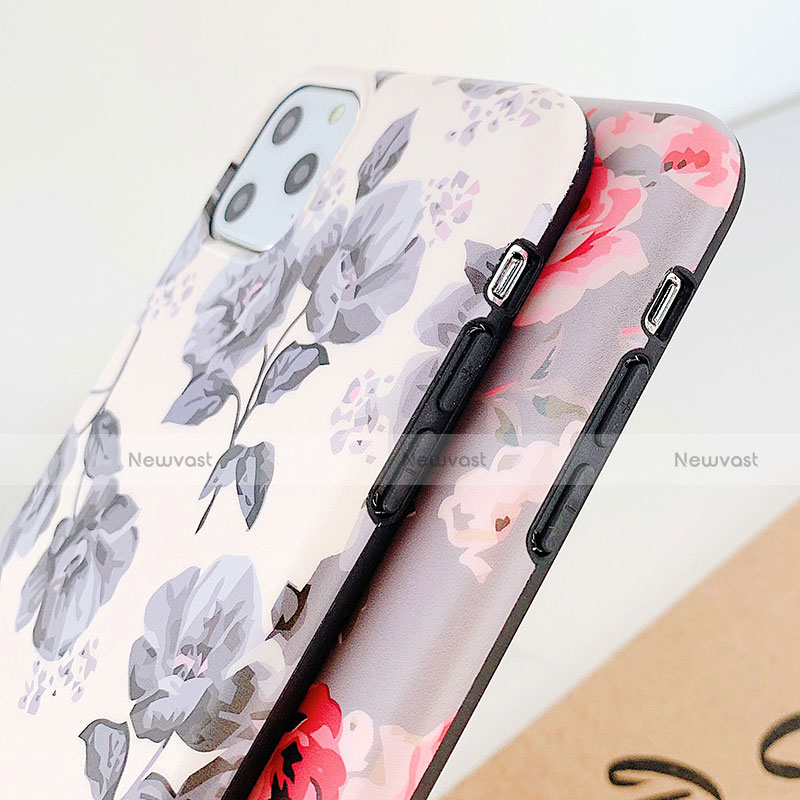 Silicone Candy Rubber Gel Flowers Soft Case Cover S07 for Apple iPhone 11 Pro