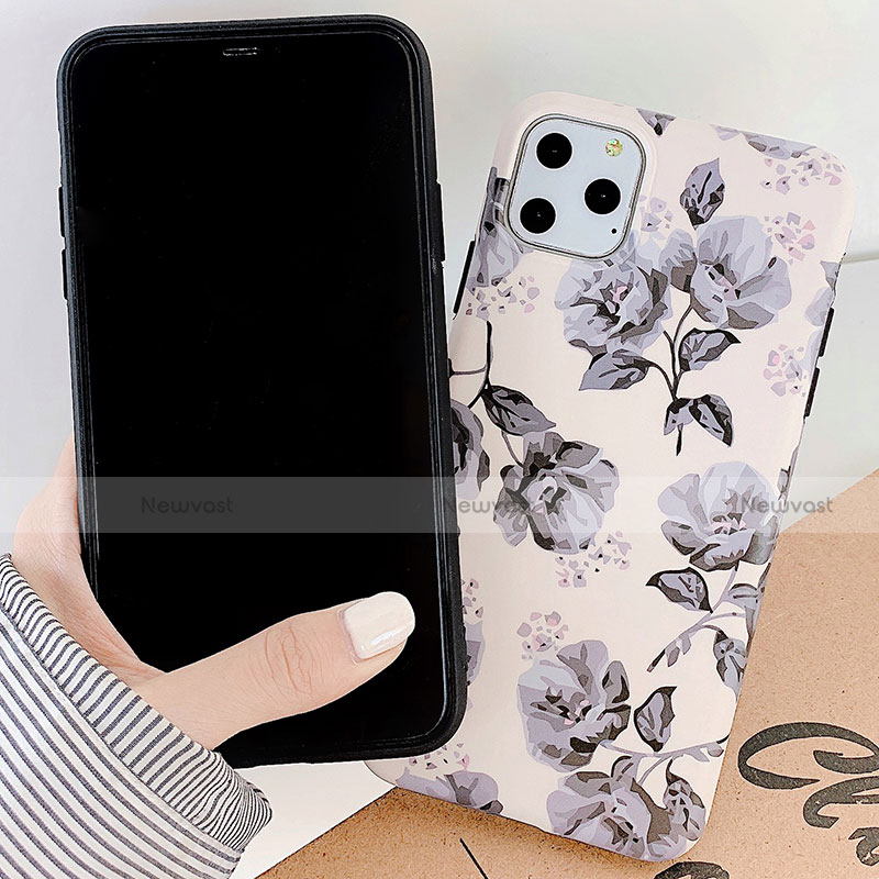 Silicone Candy Rubber Gel Flowers Soft Case Cover S07 for Apple iPhone 11 Pro