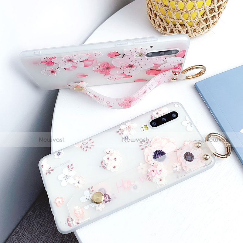 Silicone Candy Rubber Gel Flowers Soft Case Cover S07 for Huawei P30