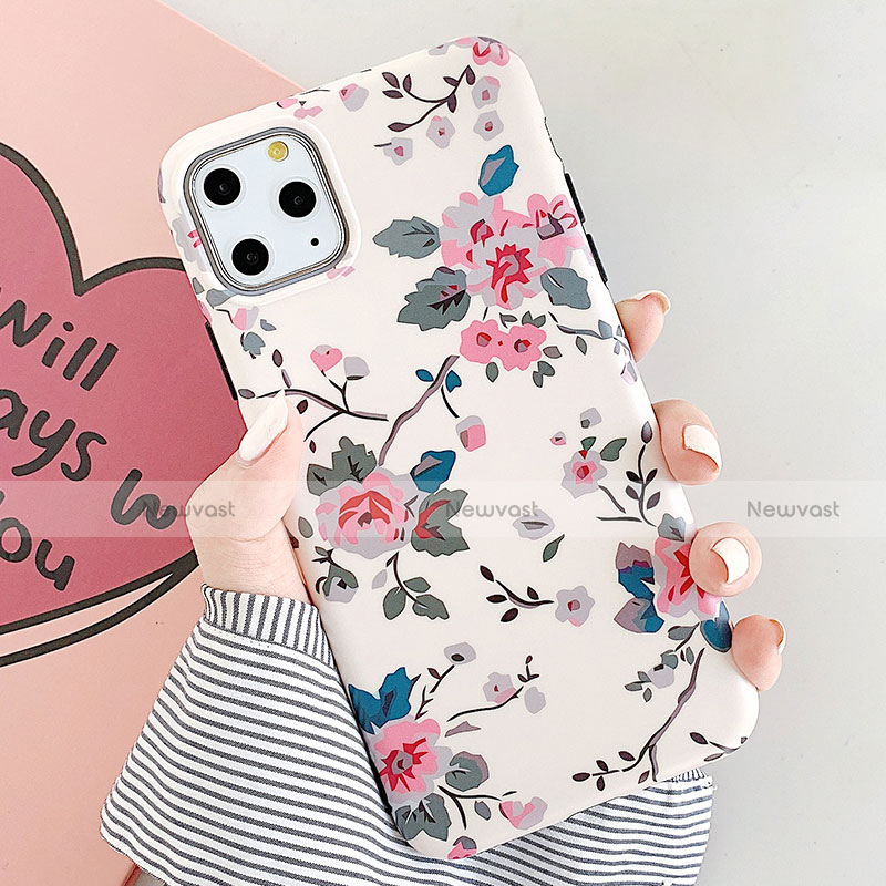 Silicone Candy Rubber Gel Flowers Soft Case Cover S08 for Apple iPhone 11 Pro