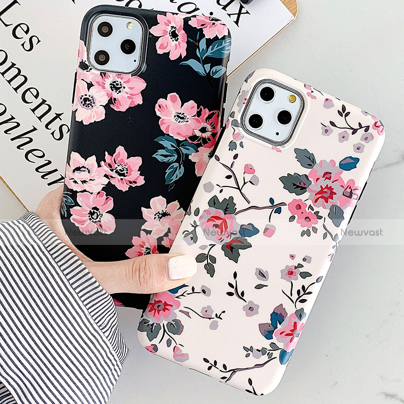 Silicone Candy Rubber Gel Flowers Soft Case Cover S08 for Apple iPhone 11 Pro