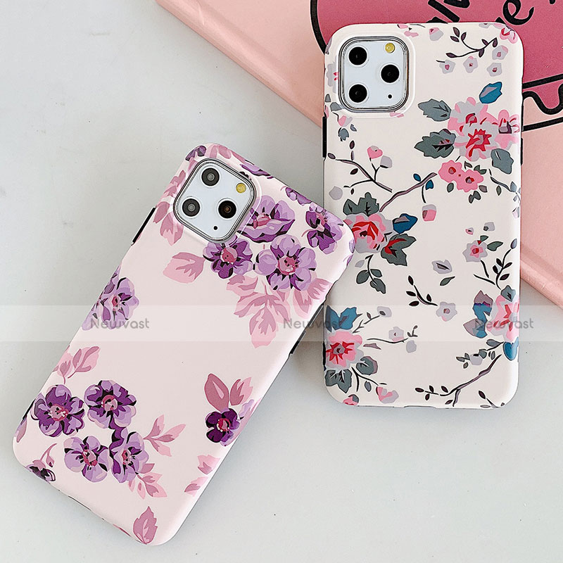 Silicone Candy Rubber Gel Flowers Soft Case Cover S08 for Apple iPhone 11 Pro