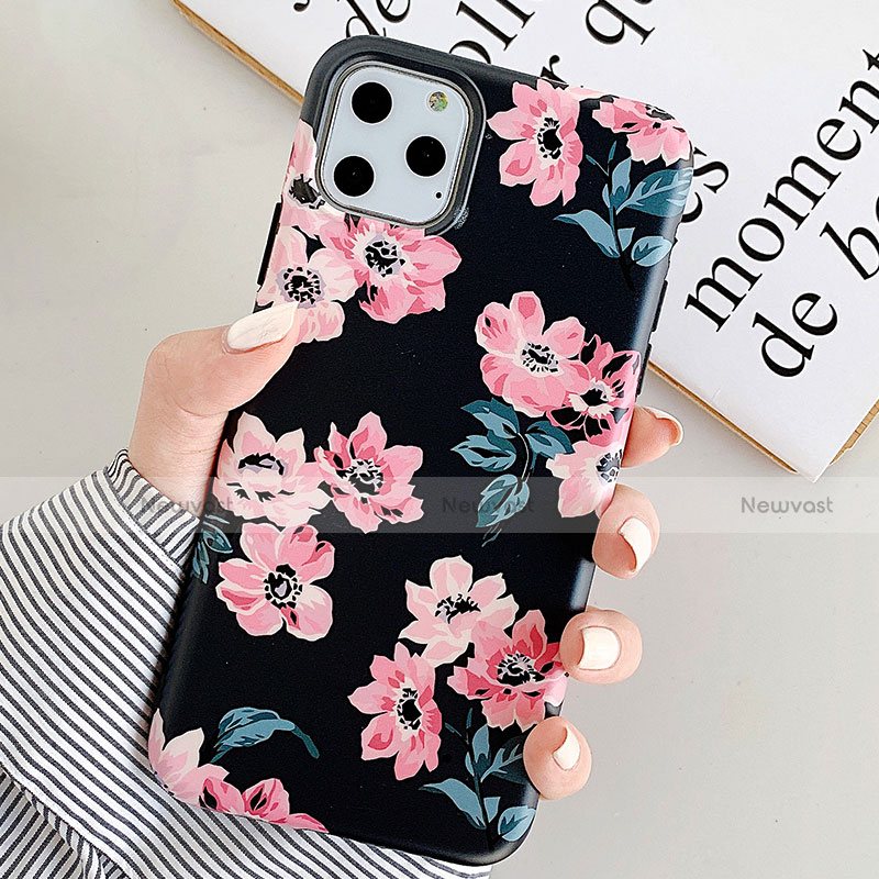 Silicone Candy Rubber Gel Flowers Soft Case Cover S08 for Apple iPhone 11 Pro Max