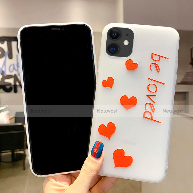 Silicone Candy Rubber Gel Love Heart Soft Case Cover S02 for Apple iPhone 11