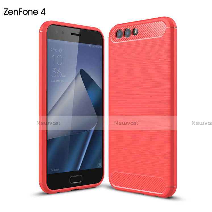 Silicone Candy Rubber Gel Soft Case for Asus Zenfone 4 ZE554KL Red