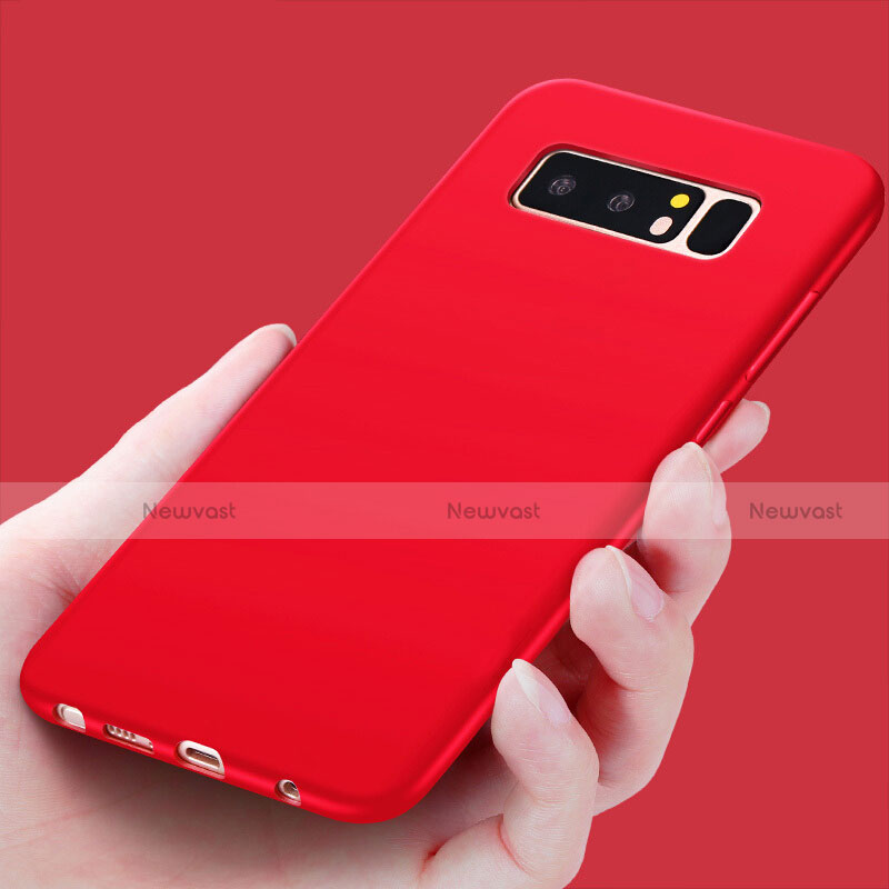 Silicone Candy Rubber Gel Soft Case for Samsung Galaxy Note 8 Duos N950F Red