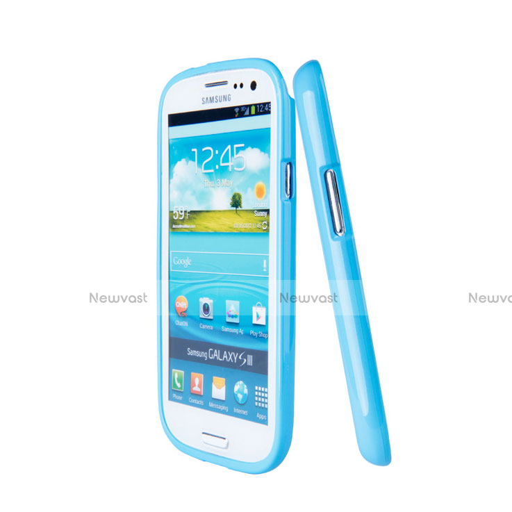 Silicone Candy Rubber Gel Soft Case for Samsung Galaxy S3 4G i9305 Blue