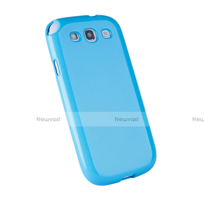 Silicone Candy Rubber Gel Soft Case for Samsung Galaxy S3 III LTE 4G Blue