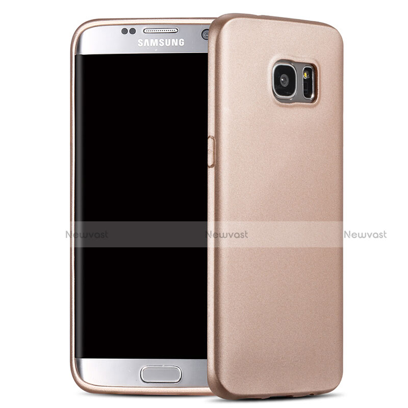 Silicone Candy Rubber Gel Soft Case for Samsung Galaxy S7 Edge G935F Gold