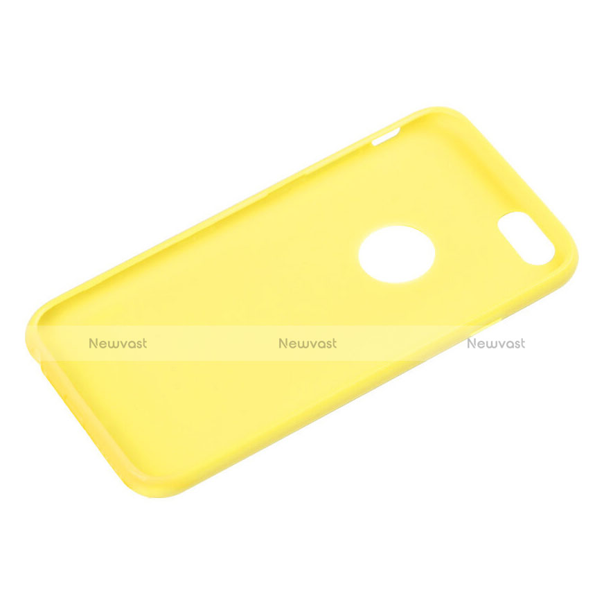 Silicone Candy Rubber Gel Soft Case With Hole for Apple iPhone 6 Plus Yellow