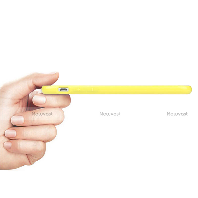 Silicone Candy Rubber Gel Soft Case With Hole for Apple iPhone 6 Plus Yellow