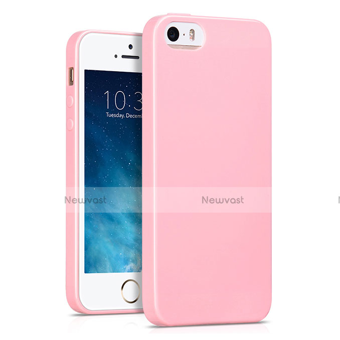 Silicone Candy Rubber Gel Soft Cover for Apple iPhone 5S Pink