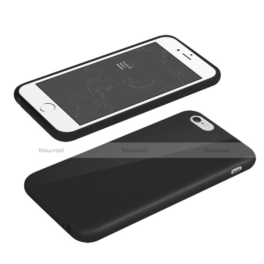 Silicone Candy Rubber Gel Soft Cover for Apple iPhone 6 Black