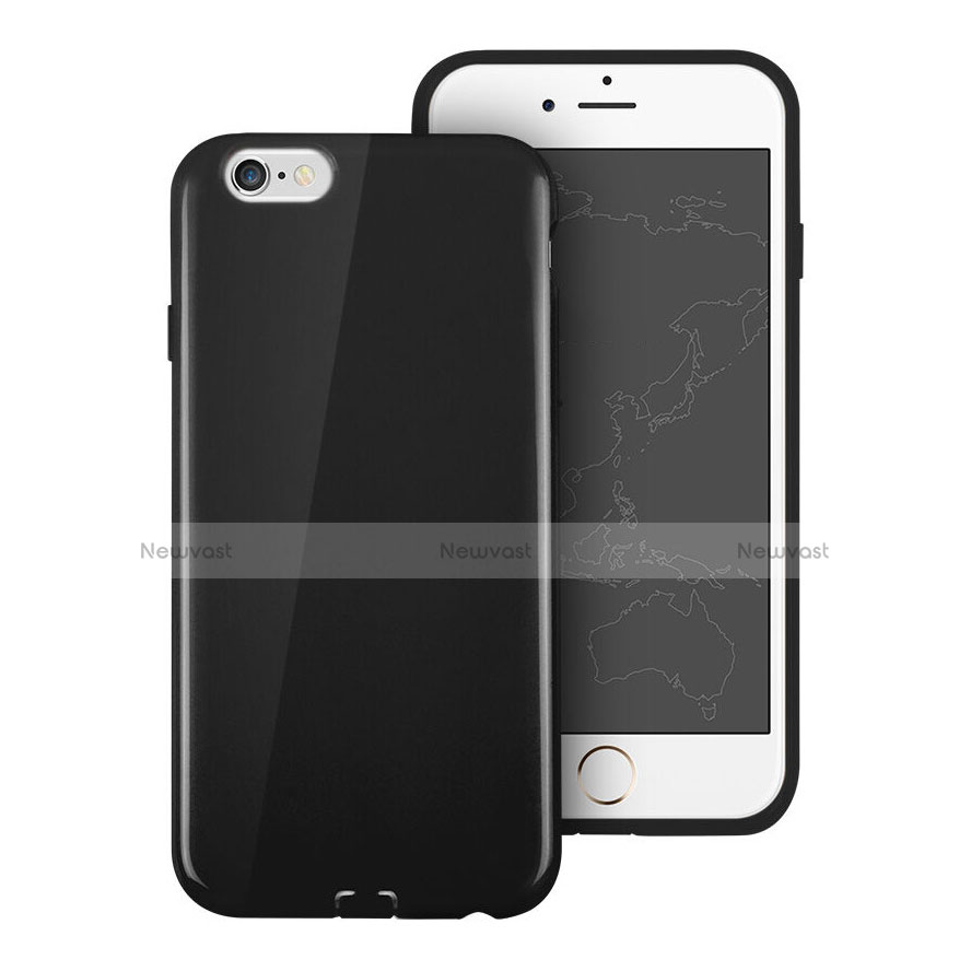 Silicone Candy Rubber Gel Soft Cover for Apple iPhone 6 Plus Black