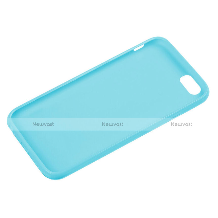 Silicone Candy Rubber Gel Soft Cover for Apple iPhone 6 Plus Sky Blue