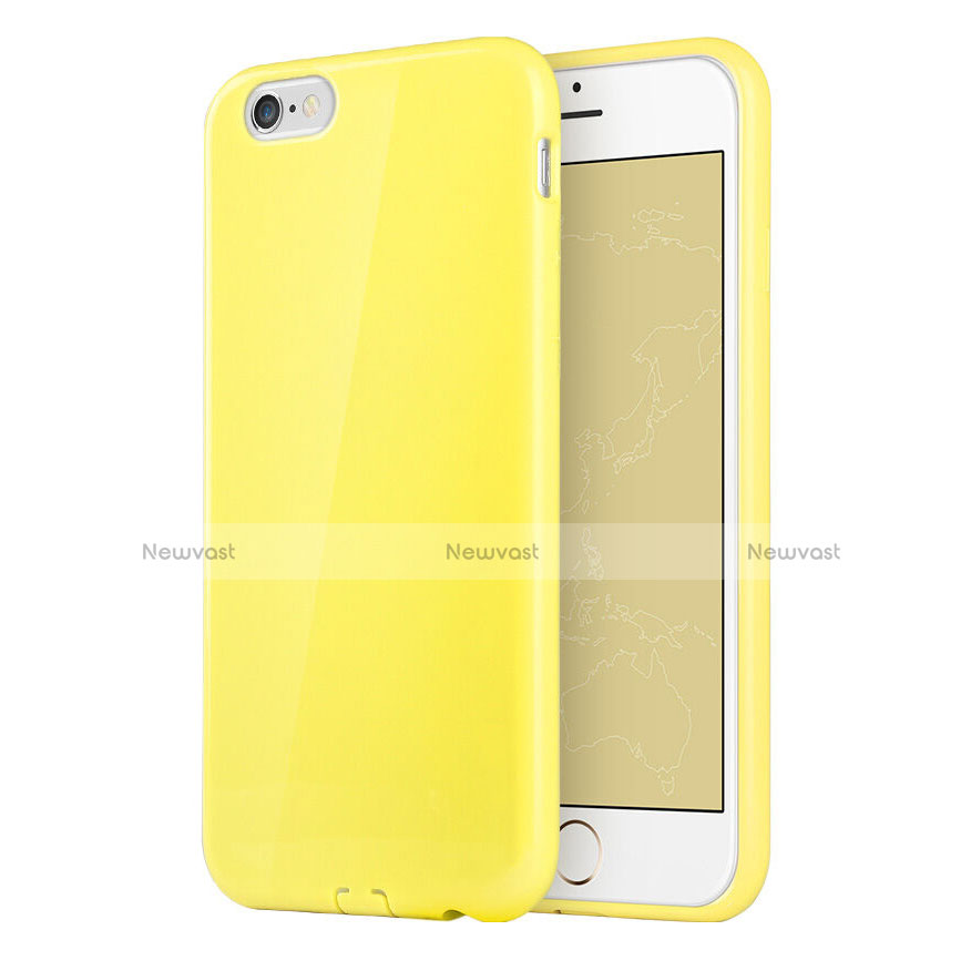 Silicone Candy Rubber Gel Soft Cover for Apple iPhone 6 Plus Yellow