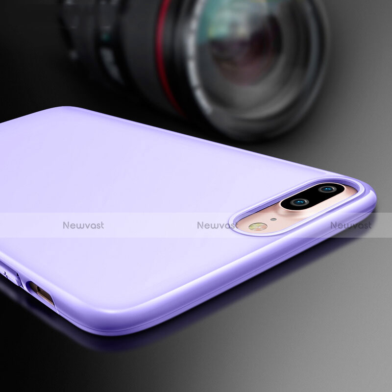 Silicone Candy Rubber Gel Soft Cover for Apple iPhone 7 Plus Purple