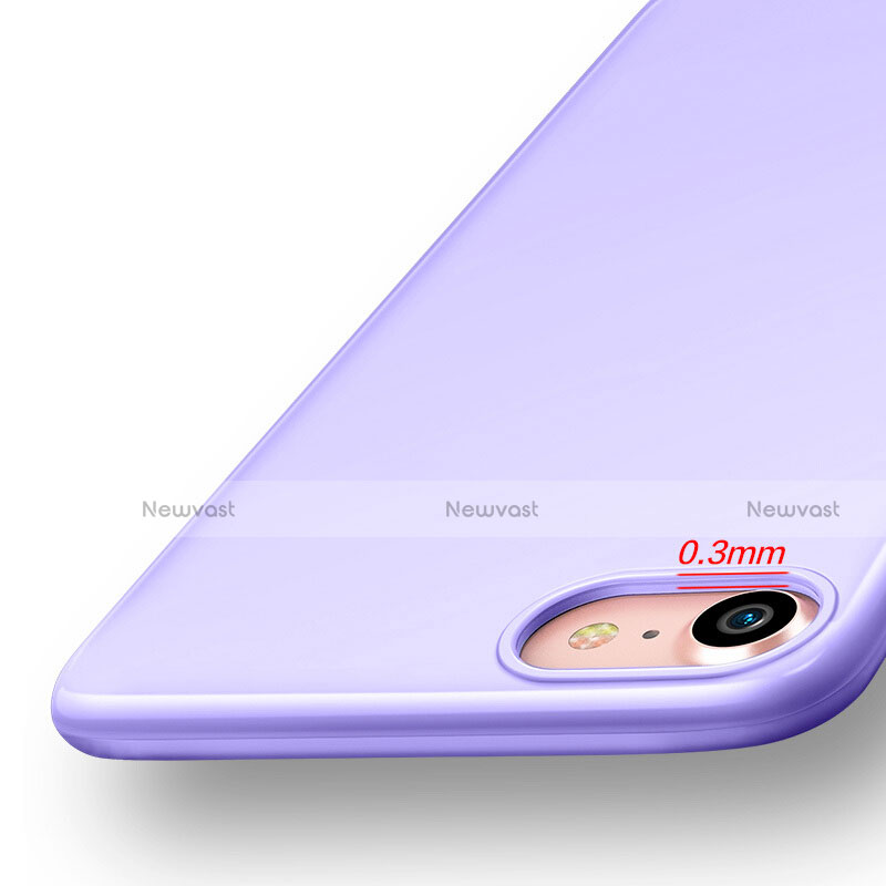 Silicone Candy Rubber Gel Soft Cover for Apple iPhone SE3 2022 Purple