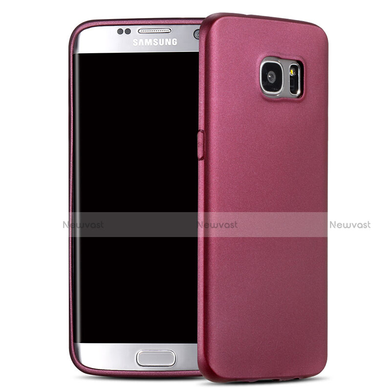 Silicone Candy Rubber Gel Soft Cover for Samsung Galaxy S7 Edge G935F Purple