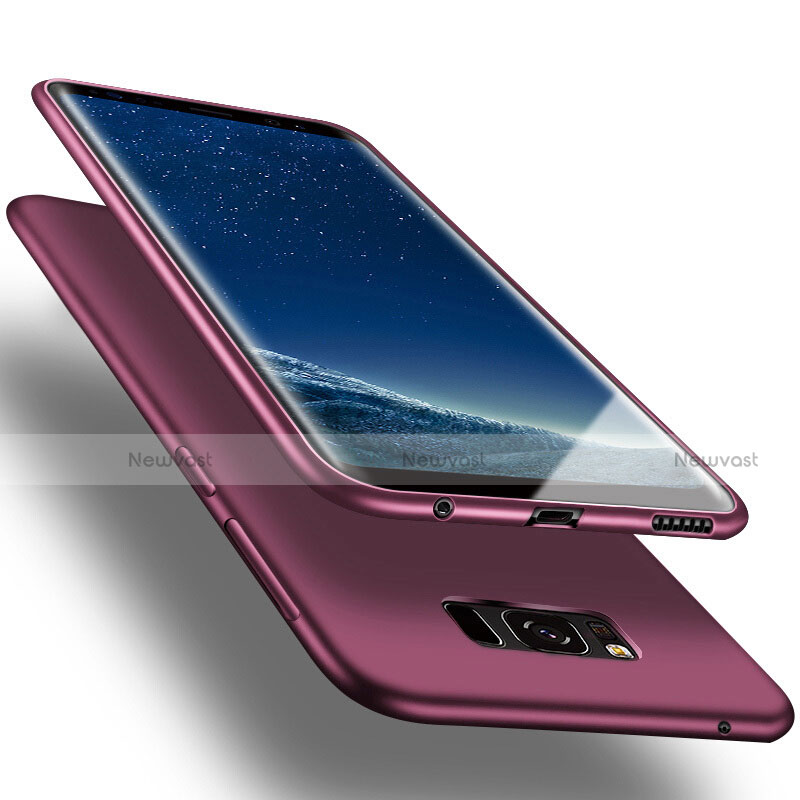 Silicone Candy Rubber Gel Soft Cover for Samsung Galaxy S8 Purple