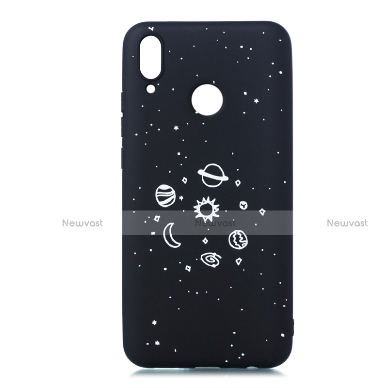 Silicone Candy Rubber Gel Starry Sky Soft Case Cover for Huawei Enjoy 9 Plus Black