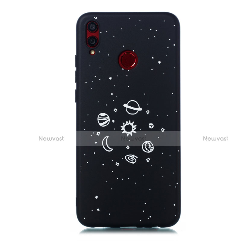 Silicone Candy Rubber Gel Starry Sky Soft Case Cover for Huawei Honor 8X Black