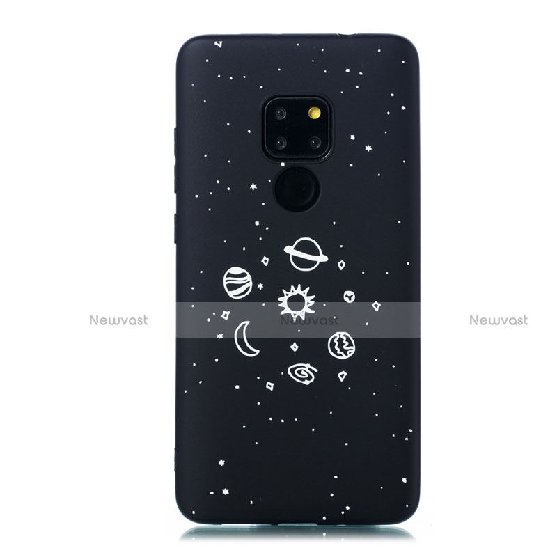 Silicone Candy Rubber Gel Starry Sky Soft Case Cover for Huawei Mate 20 Black