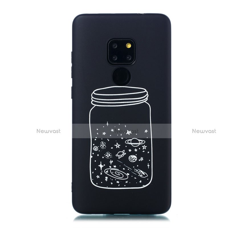 Silicone Candy Rubber Gel Starry Sky Soft Case Cover for Huawei Mate 20 White