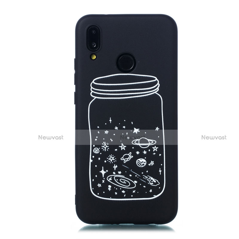 Silicone Candy Rubber Gel Starry Sky Soft Case Cover for Huawei P20 Lite White