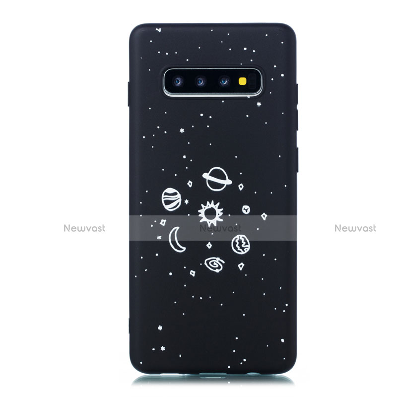 Silicone Candy Rubber Gel Starry Sky Soft Case Cover for Samsung Galaxy S10 Black