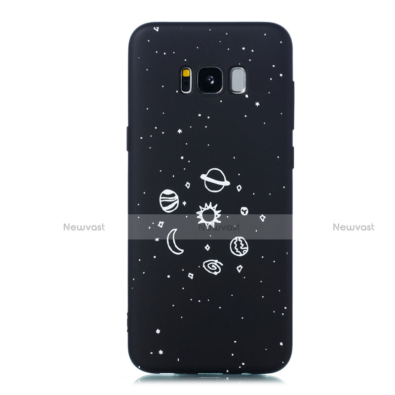 Silicone Candy Rubber Gel Starry Sky Soft Case Cover for Samsung Galaxy S8 Black