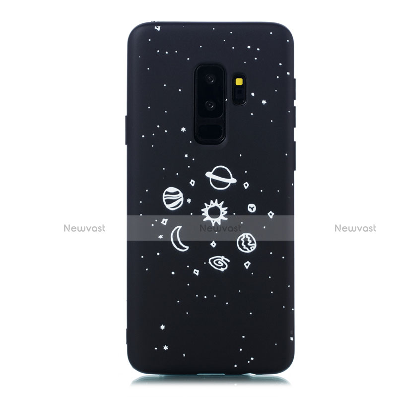 Silicone Candy Rubber Gel Starry Sky Soft Case Cover for Samsung Galaxy S9 Plus Black