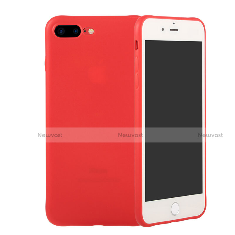 Silicone Candy Rubber Soft Case TPU C02 for Apple iPhone 7 Plus Red