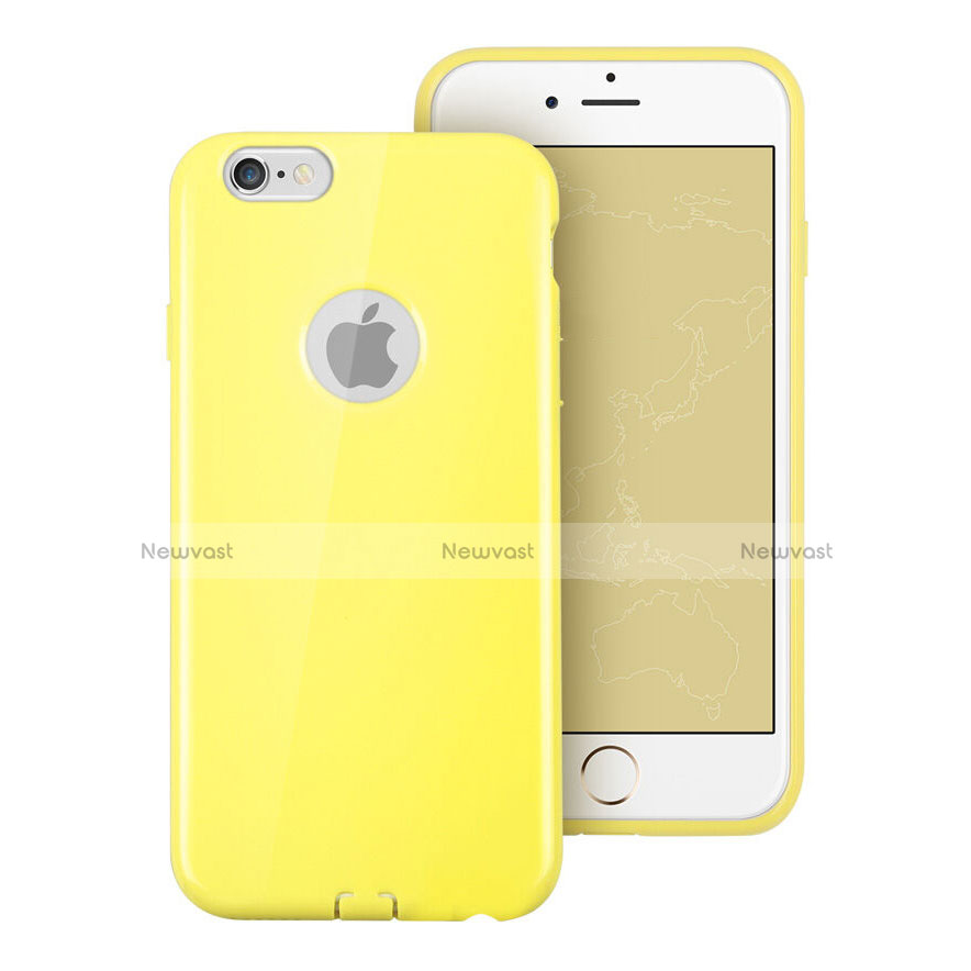 Silicone Candy Rubber Soft Case With Hole for Apple iPhone 6S Plus Yellow