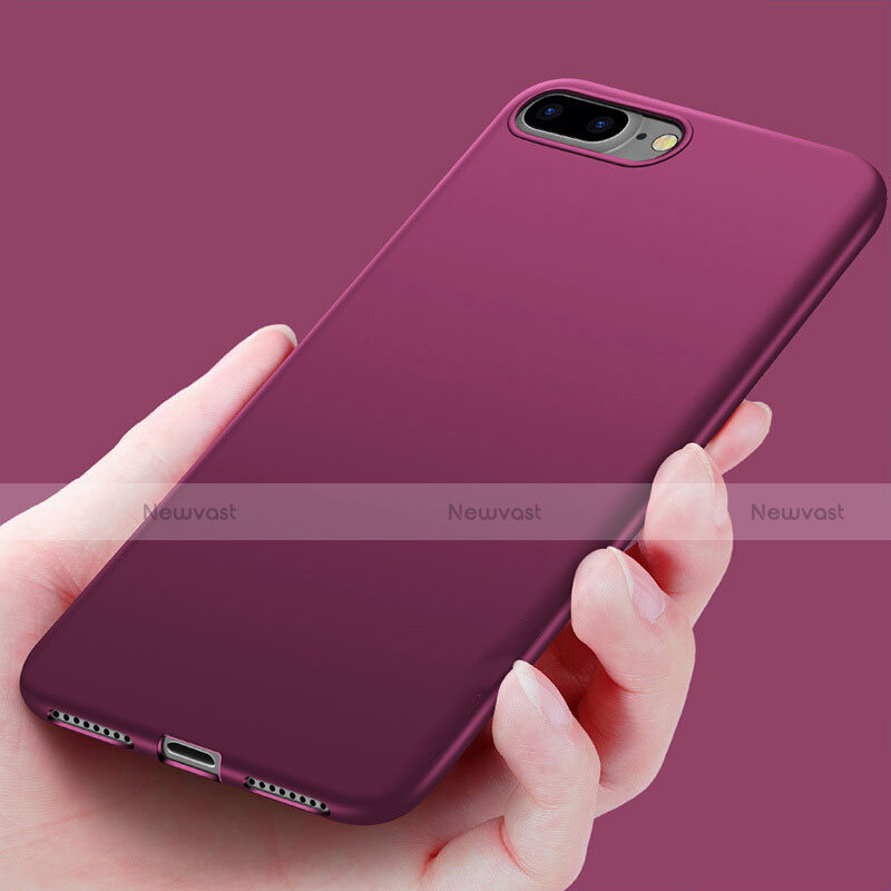 Silicone Candy Rubber Soft Cover Gel for Apple iPhone 7 Plus Purple