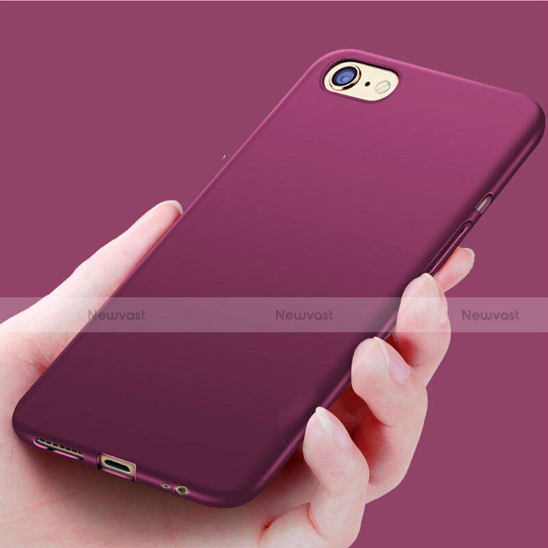 Silicone Candy Rubber Soft Cover Gel for Apple iPhone 8 Purple