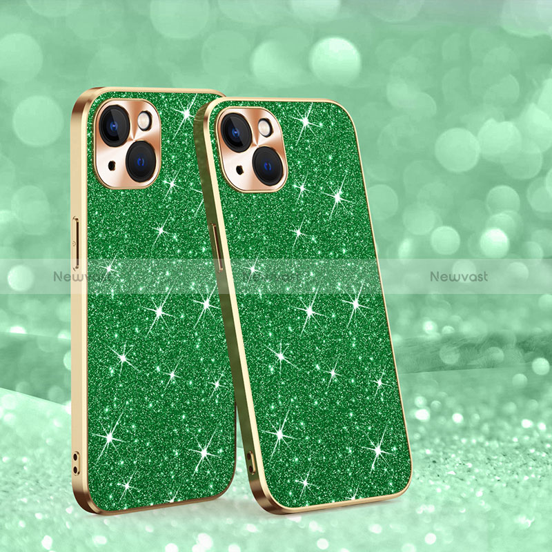 Silicone Candy Rubber TPU Bling-Bling Soft Case Cover AC1 for Apple iPhone 15 Green