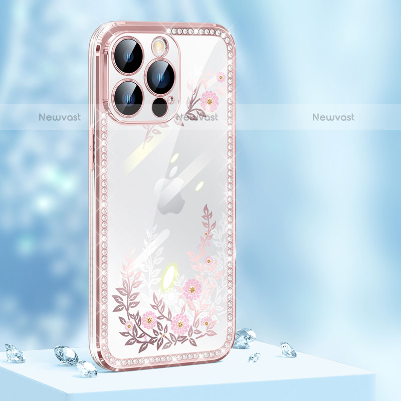 Silicone Candy Rubber TPU Bling-Bling Soft Case Cover AT1 for Apple iPhone 14 Pro